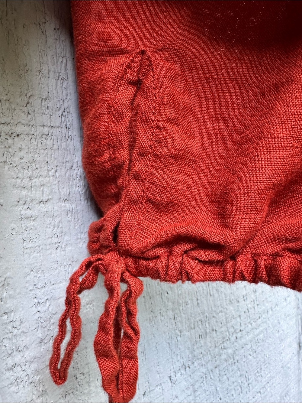 J. Crew Rust Red Midi Dress with Eyelet Hem - Picture 5 of 8